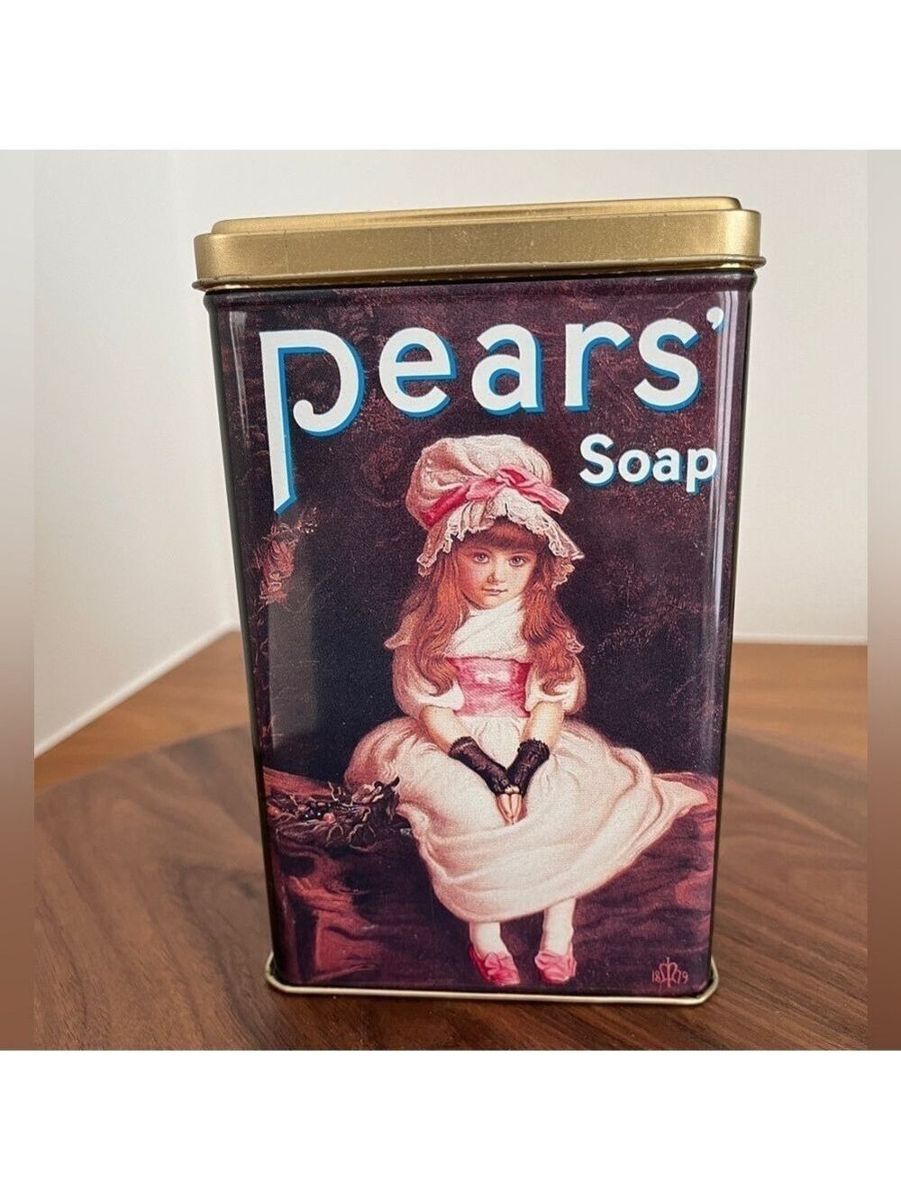 PEARS SOAP Vintage Tin Collectible Storage Decorative Victorian Girl Cottagecore